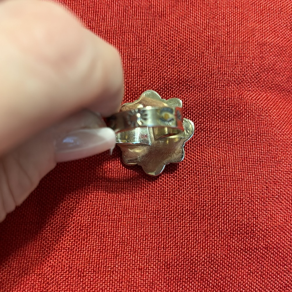 No. 8 mine. NEW STERLING SILVER no. 8 mine turquoise    Size 9 adjustable - Picture 4 of 10